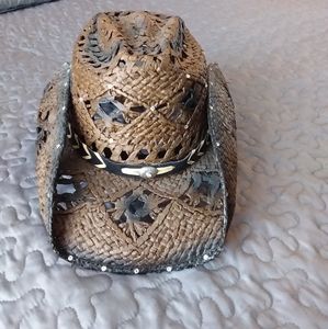 Unisex cowboy straw hat